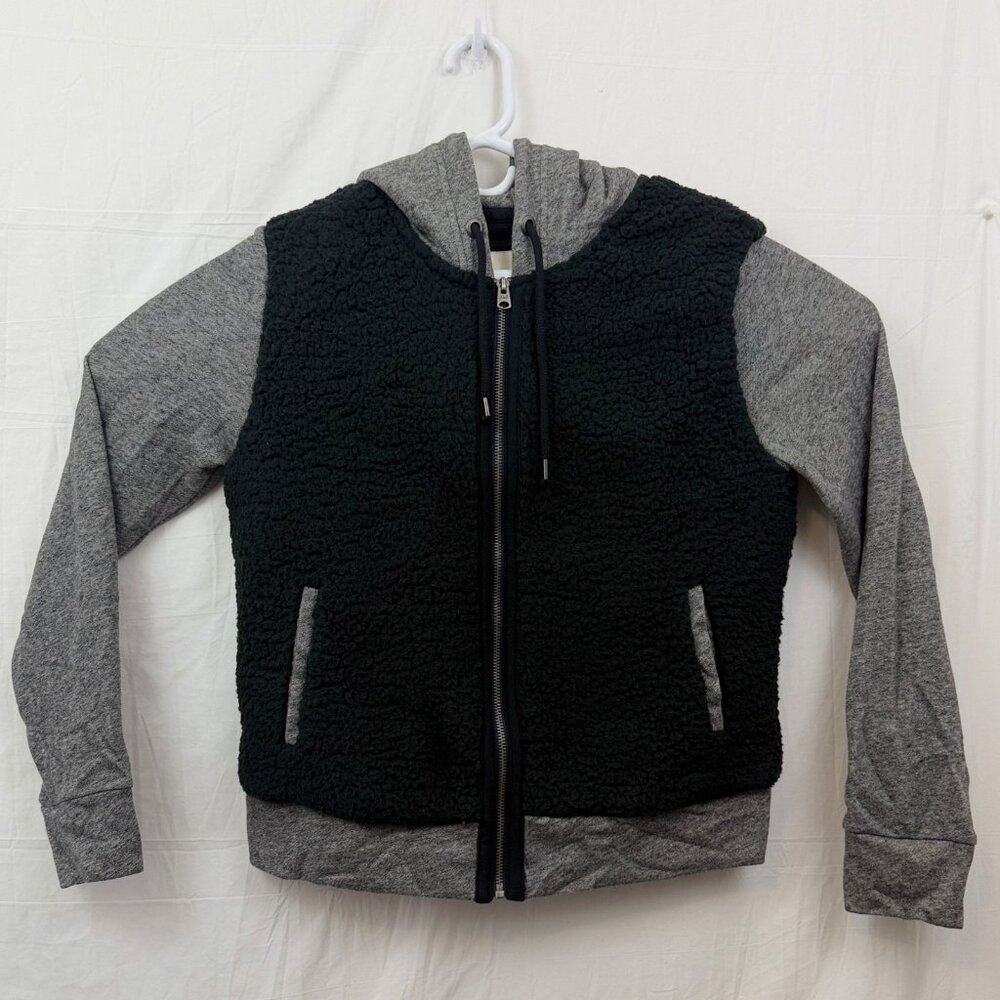 Abercrombie & Fitch Super Soft Zippered Hoodie Women M Black Gray